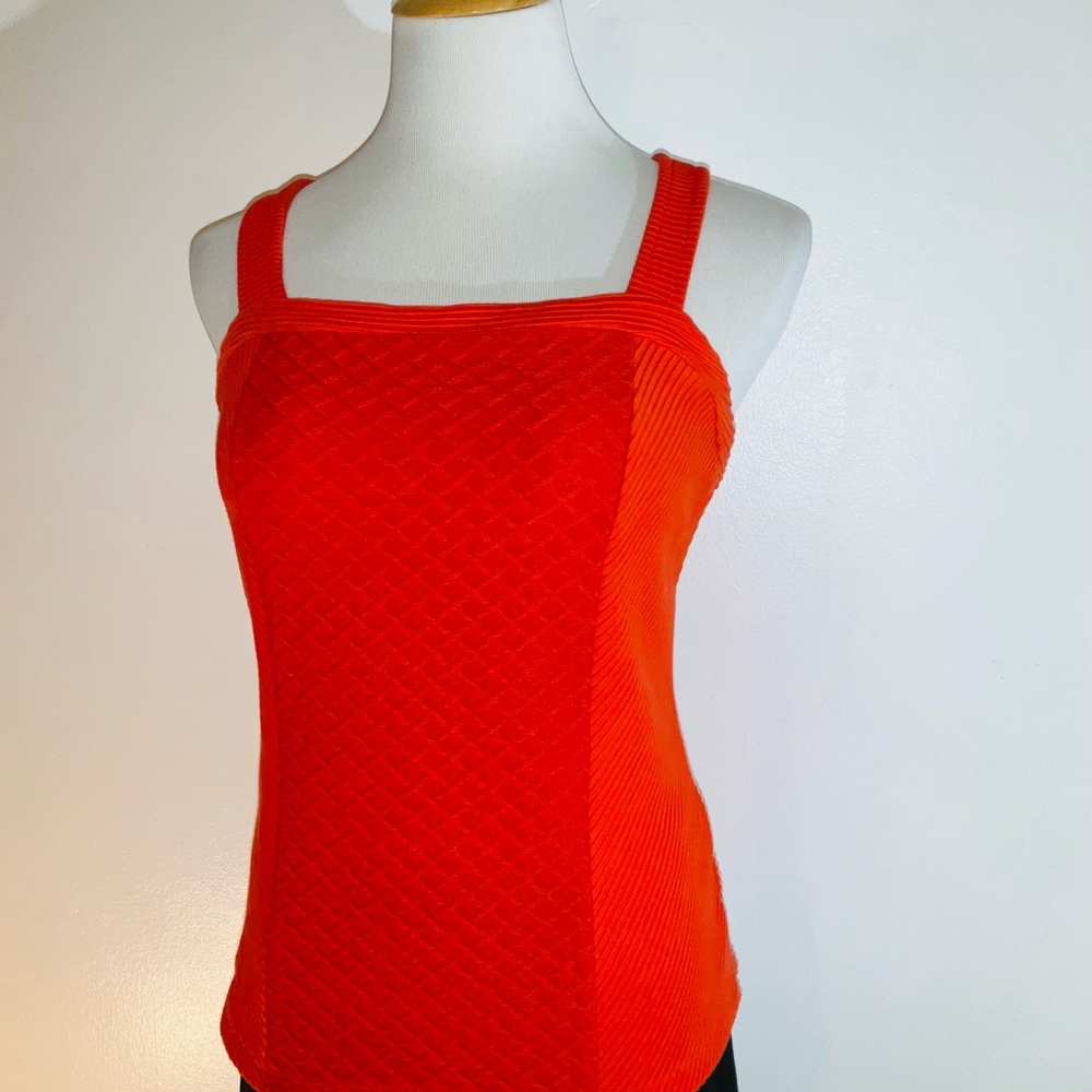 Anthropologie Orange Fitted Tank Top